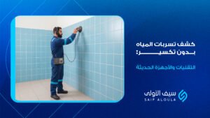 كشف تسربات المياه بدون تكسير